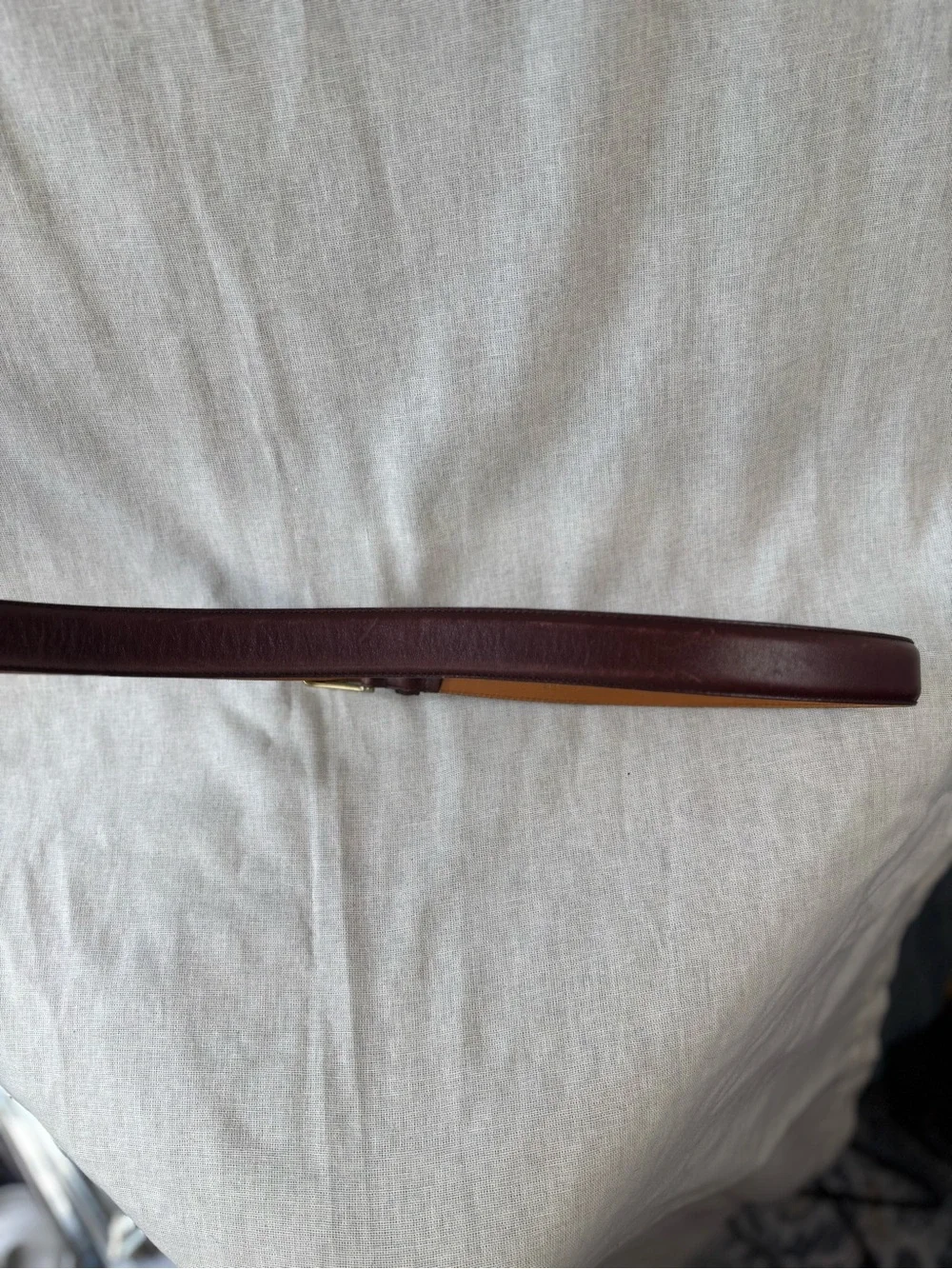 Polo Ralph Lauren Men's Brown Leather Belt Size 42 Solid Brass Buckle 1”